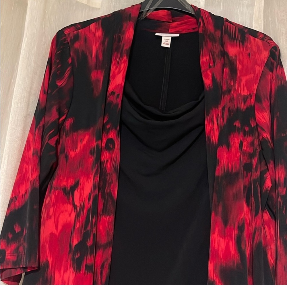 Dressbarn Red/Black Women's dress